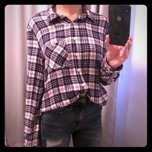 Aeropostale | Blue Pink Plaid Button Down